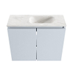 MONDIAZ TURE-DLUX Meuble toilette - 60cm - Clay - EDEN - vasque Ostra - position droite - 1 trou de robinet SW1104796