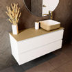 Mondiaz TOP 41 Plan sous vasque - 110x41x0.9cm - compatible comme plan de meuble - solid surface - Oro SW1018947