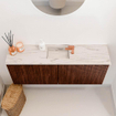 Mondiaz JOYA-DLUX 100cm toiletmeubel - kleur Ruby - Wastafel FAYE positie Midden 1 kraangat kleur Nata. SW1425435