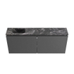 MONDIAZ TURE-DLUX Meuble toilette - 120cm - Dark Grey - EDEN - vasque Lava - position gauche - 1 trou de robinet SW1103787