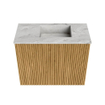 Mondiaz JOYA-DLUX 50cm toiletmeubel - kleur Oak - Wastafel FAYE positie Rechts 1 kraangat kleur Glace. SW1421933