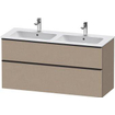 Duravit D-neo Meuble sous vasque 128x46.2x62.5cm 2 tiroirs Linnen mat SW641408