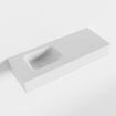 MONDIAZ LEX Lavabo à poser - 80x30x12cm - 0 trous de robinet - lavabo à gauche - Solid Surface Talc mat SW476334