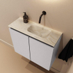 MONDIAZ TURE-DLUX Meuble WC - 60cm - Cale - EDEN - lavabo Ostra - position à droite - Sans trou de robinet SW1104730