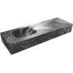 Mondiaz LEX Vrijhangende Wastafel - 90x12x30cm - 1 wasbak - links - zonder kraangaten - solid surface - lava SW1176999