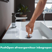 Hansgrohe Metropol fonteinkraan 100 met push open waste chroom SW99765