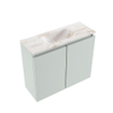 MONDIAZ TURE-DLUX Meuble toilette - 60cm - Greey - EDEN - vasque Frappe - position centrale - 1 trou de robinet SW1102802