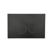 FugaFlow Eccelente Plaque de commande Press avec porte-bloqueur de toilettes - pour réservoir encastré Geberit UP320 - double chasse - boutons ronds - plastique - incluant 12 bloqueurs de toilettes mats noirs SW1469344