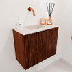 Mondiaz JOYA-DLUX 50cm toiletmeubel - kleur Ruby - Wastafel FAYE positie Links Zonder kraangat kleur Meli. SW1425333