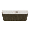 Mondiaz JOYA-DLUX Meuble de salle de bains 113,2cm - arrondis gauche et droite couleur Shadow - Vasque FAYE position Milieu Sans trou de robinet couleur Frappe SW1422718