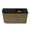 Mondiaz JOYA 71.6cm toiletmeubel - ronding links kleur Dusk - Wastafel FAYE positie Rechts Zonder kraangat kleur Urban. SW1421660