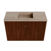 Mondiaz JOYA-DLUX 60cm meuble de toilette - couleur Ruby - Vasque FAYE position Milieu Sans trou de robinet couleur Saba. SW1425576