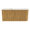 Mondiaz JOYA-DLUX 91.6cm toiletmeubel - ronding rechts kleur Oak - Wastafel FAYE positie Links 1 kraangat kleur Nata. SW1424035