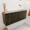 Mondiaz JOYA-DLUX 100cm meuble de toilette - couleur Shadow - Vasque FAYE position Droite Sans trou de robinet couleur Glace. SW1422791