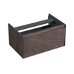 Forzalaqua Reno 2.0 meuble sous-lavabo 80x51x40cm avec 1 tiroir sans poignée à fermeture douce Chêne massif Charcoal SW492419