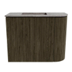 Mondiaz JOYA-DLUX 51.6cm toiletmeubel - ronding rechts kleur Shadow - Wastafel FAYE positie Links 1 kraangat kleur Oza. SW1425055