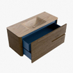 Mondiaz CIRO-DLUX Ensemble de meubles de salle de bains - 110x45x50cm - lavabo en solid surface Saba - 1 vasque au milieu - 1 trou de robinet - 2 tiroirs - Dusk SW1533322