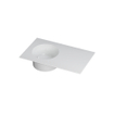 Ink Ufo lavabo porcelaine rond ls sans trou pour robinet 80x18x48cm blanc brillant SW207471