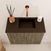 Mondiaz JOYA 50cm toiletmeubel - kleur Dusk - Wastafel FAYE positie Rechts Zonder kraangat kleur Urban. SW1421653
