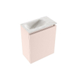 MONDIAZ TURE-DLUX Meuble toilette - 40cm - Rosee - EDEN - vasque Ostra - position gauche - 1 trou de robinet SW1105016