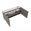 MONDIAZ TURE-DLUX Meuble WC 120cm Smoke. EDEN vasque Opalo position droite. Sans trou de robinet. SW1104584