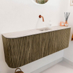 Mondiaz JOYA-DLUX 123.2cm toiletmeubel - ronding links en rechts kleur Dusk - Wastafel FAYE positie Midden Zonder kraangat kleur Nata. SW1425950