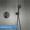 Grohe Precision showerset compleet met handdouche ø11cm 2 straalsoorten en hoofddouche ø25cm mat zwart SW1126466