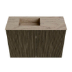 Mondiaz JOYA-DLUX 60cm toiletmeubel - kleur Shadow - Wastafel FAYE positie Links 1 kraangat kleur Arena. SW1424788