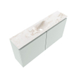 MONDIAZ TURE-DLUX Meuble toilette - 100cm - Greey - EDEN - vasque Frappe - position centrale - 1 trou de robinet SW1102821