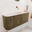 Mondiaz JOYA-DLUX Meuble de toilette 103,2cm - arrondis gauche et droite couleur Dusk - Vasque FAYE position Milieu Sans trou de robinet couleur Meli SW1425886