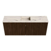 Mondiaz JOYA-DLUX 100cm meuble de toilette - couleur Walnut - Lavabo FAYE position Milieu Sans trou de robinet couleur Nata. SW1424500