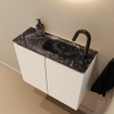 MONDIAZ TURE-DLUX Meuble toilette - 60cm - Talc - EDEN - vasque Lava - position droite - 1 trou de robinet SW1103600