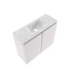 MONDIAZ TURE-DLUX Meuble toilette - 60cm - Cale - EDEN - vasque Opalo - position centrale - 1 trou de robinet SW1104228
