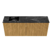Mondiaz JOYA-DLUX 100cm toiletmeubel - kleur Oak - Wastafel FAYE positie Links 1 kraangat kleur Lava. SW1422066