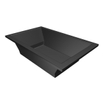 Xenz Society Duobad - 190x120x53 - afvoer Midden - acryl - ebony SW103472