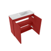 MONDIAZ TURE-DLUX Meuble toilette - 60cm - Fire - EDEN - vasque Opalo - position droite - 1 trou de robinet SW1104305