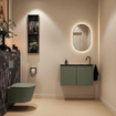 MONDIAZ TURE-DLUX 80cm toiletmeubel Army. EDEN wastafel Lava positie rechts. Met 1 kraangat. SW1103715