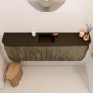 Mondiaz JOYA Meuble de salle de bains 123,2cm - arrondis gauche et droite couleur Dusk - Vasque FAYE position Milieu 1 trou de robinet couleur Urban SW1421716