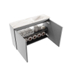 MONDIAZ TURE-DLUX Meuble de toilettes 80 cm Plata. EDEN lavabo Frappe position droite. Avec 1 trou de robinet. SW1102975