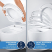 Grohe Solido Start Round toiletset diepspoel - rimless - Grohe Solido inbouwreservoir - softclose toiletzitting - bedieningsplaat chroom SW1244473