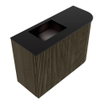 Mondiaz JOYA 61.6cm toiletmeubel - ronding rechts kleur Shadow - Wastafel FAYE positie Links Zonder kraangat kleur Urban. SW1421521