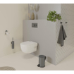 Fortifura Calvi toiletborstelhouder - gesloten model - wand - rond - Geborsteld Gunmetal PVD SW1111545