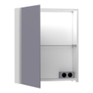 Saniclass Dual Spiegelkast - 60x70x15cm - 1 linksdraaiende spiegeldeur - MDF - mat wit SW242112