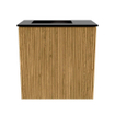 Mondiaz JOYA 40cm toiletmeubel - kleur Oak - Wastafel FAYE positie Links 1 kraangat kleur Urban. SW1421145