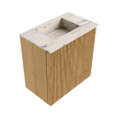 Mondiaz JOYA-DLUX 40cm toiletmeubel - kleur Oak - Wastafel FAYE positie Midden Zonder kraangat kleur Nata. SW1423984