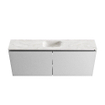 MONDIAZ TURE-DLUX Meuble toilette - 120cm - Plata - EDEN - vasque Ostra - position centrale - sans trou de robinet SW1104990