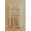Zehnder Aura E Radiateur sèche-serviettes électrique 90,6x50cm 500 watts 230 volts | 50 Hz Acier Blanc brillant SW205920