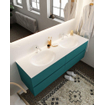 Mondiaz VICA ensemble de meuble de salle de bain - 150cm - meuble sous-vasque smag - 4 tiroirs - lavabo moon double - 2 trous de robinet - version XL 60cm de haut SW1090042