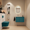 MONDIAZ TURE-DLUX 80cm toiletmeubel Smag. EDEN wastafel Glace positie links. Zonder kraangat. SW1103549