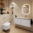 MONDIAZ TURE-DLUX Meuble toilette - 120cm - Cale - EDEN - vasque Ostra - position droite - sans trou de robinet SW1104771